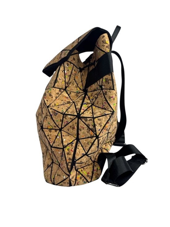 Patrizia Luca Milano Cork Geometric Backpack Splatter Paint Triangle main image 10